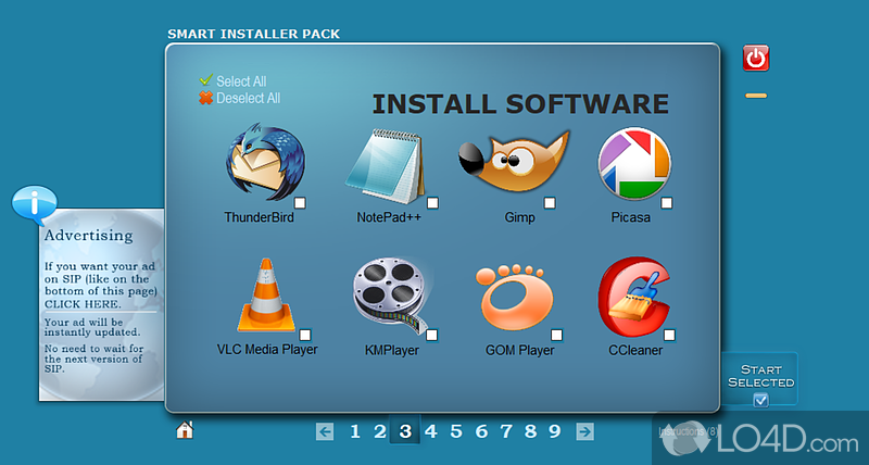 Smart Installer Pack: User interface - Screenshot of Smart Installer Pack