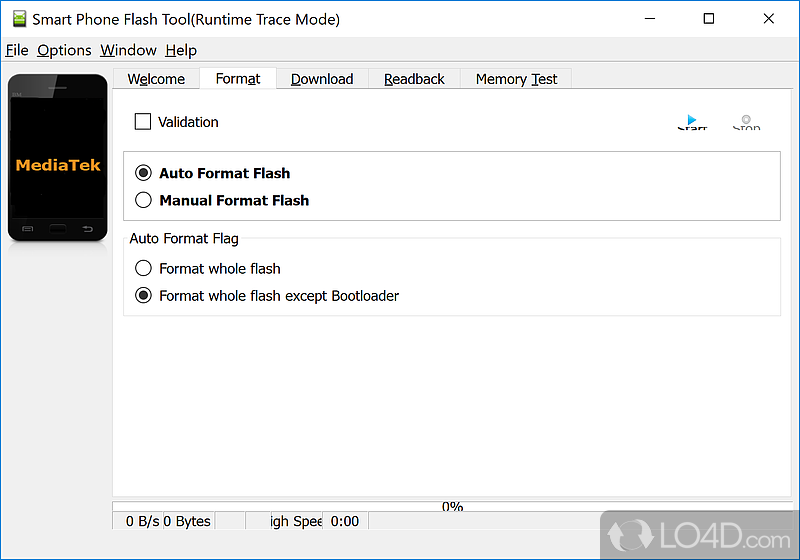Create a backup and flash a recovery image - Screenshot of Smart Phone Flash Tool