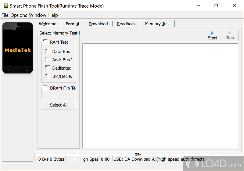 smart phone flash tool runtime trace mode