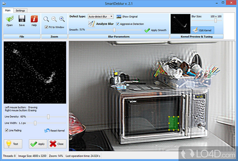 A Free Design & photography program for Windows - Screenshot of SmartDeblur