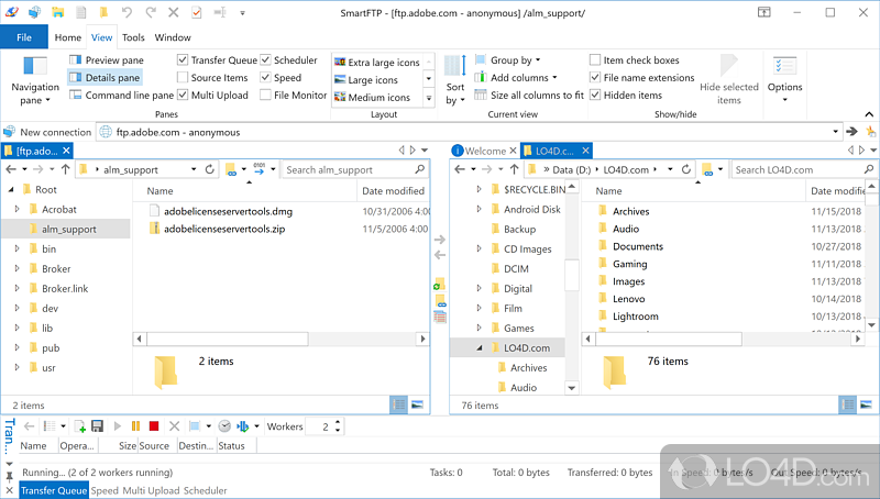 Transfer files with ease - Screenshot of SmartFTP