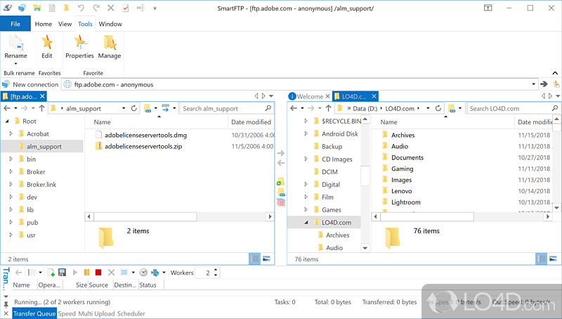 Powerful and straightforward FTP client - Screenshot of SmartFTP