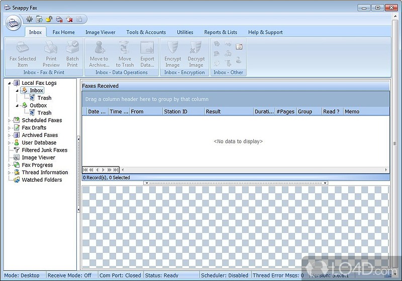 Send and receive fax from computer - Screenshot of Snappy Fax