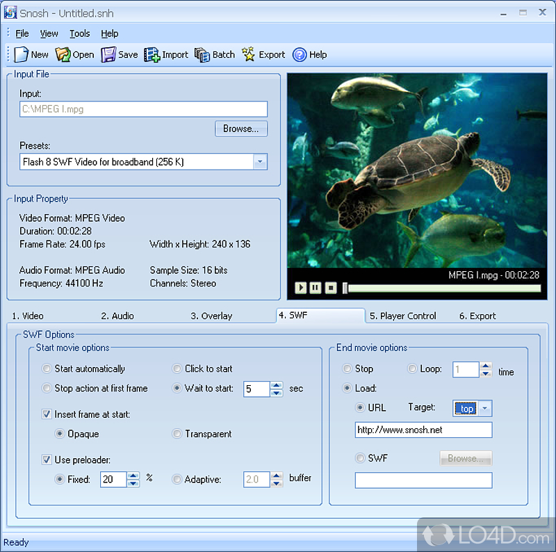 Convert video, audio and images with ease - Screenshot of Snosh