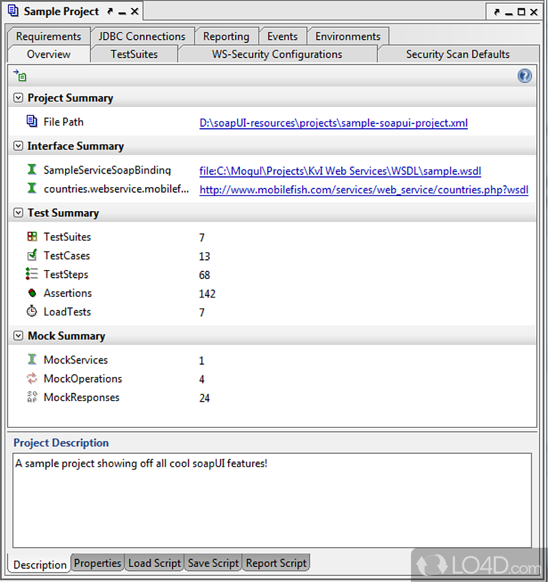 REST and SOAP testing based on Java - Screenshot of soapUI Portable