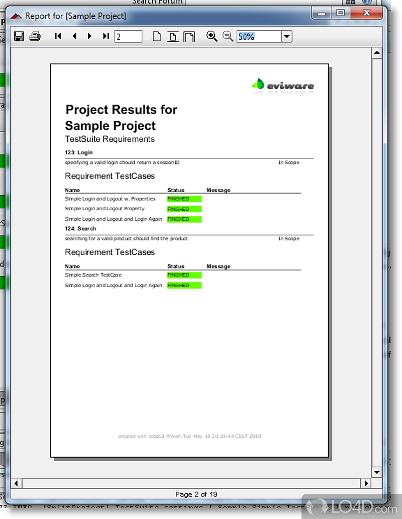 soapUI Portable: User interface - Screenshot of soapUI Portable