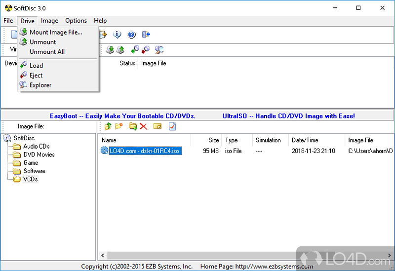 Add protection to your virtual discs - Screenshot of SoftDisc