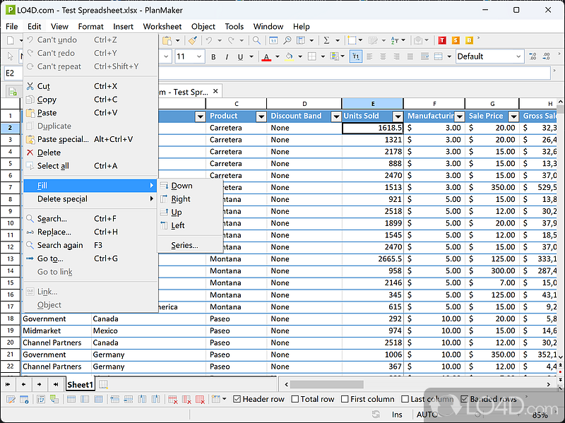 Load up your old Excel worksheets - Screenshot of SoftMaker Office