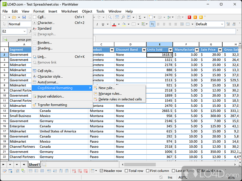 Features pivot tables and easy data filtering - Screenshot of SoftMaker Office