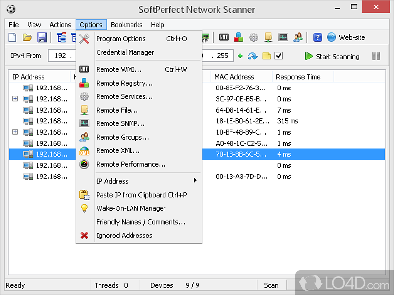 Analyze your LAN network fully - Screenshot of SoftPerfect Network Scanner