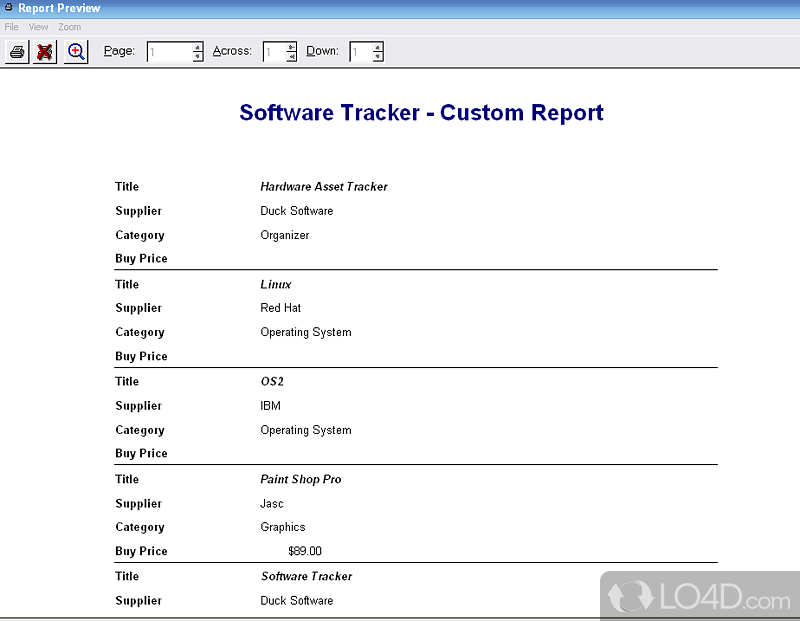 Organize and track software and program collection - Screenshot of Software Tracker