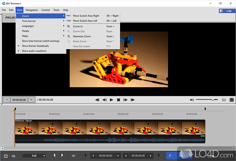 Intuitive interface for loading movies - Screenshot of SolveigMM AVI Trimmer+