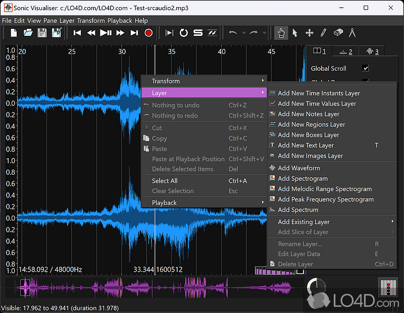 Visualization, comparison and annotation - Screenshot of Sonic Visualiser