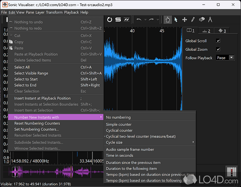 sonic visualiser export video