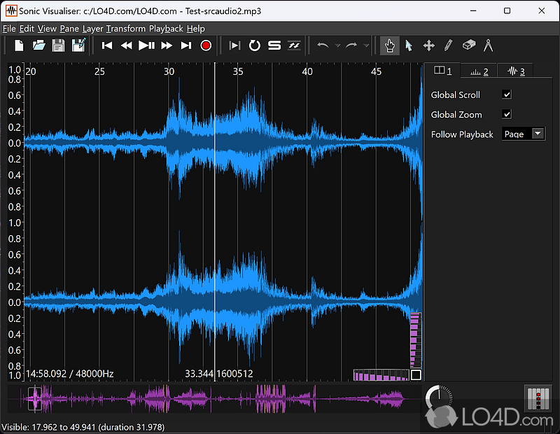 Variate format support and importing capabilities - Screenshot of Sonic Visualiser