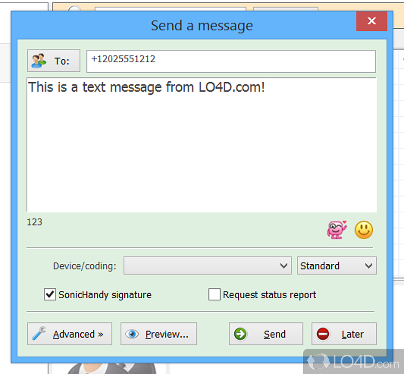 Create and manage contacts - Screenshot of SonicHANDY