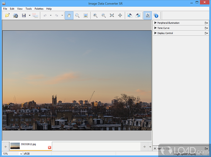 Provides support for images taken with some DSLR Sony Alphas - Screenshot of Sony Image Data Suite