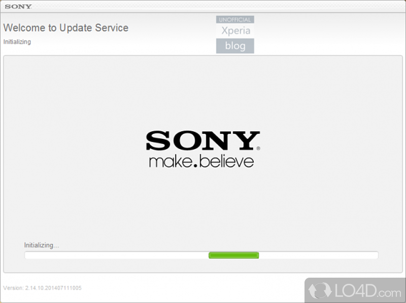 Update the software stability of Sony Ericsson phone directly from computer - Screenshot of Sony Mobile Update Service