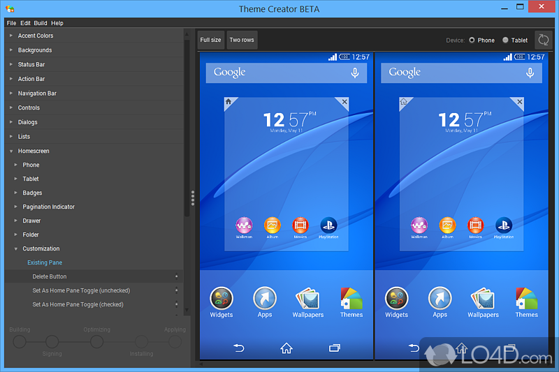 Sony Theme Creator for Xperia screenshot