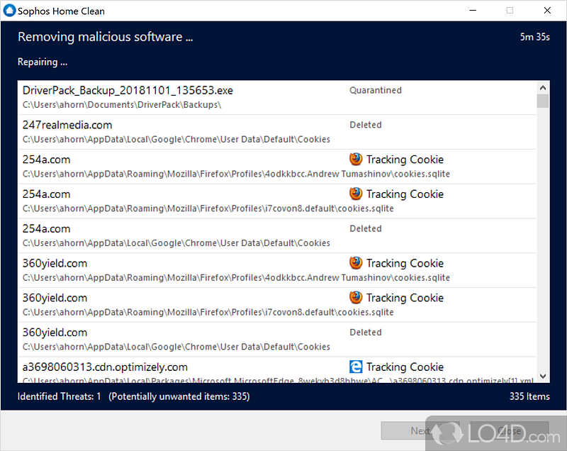 Simple dashboard controls - Screenshot of Sophos Home