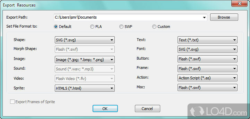 Sothink SWF Decompiler: User interface - Screenshot of Sothink SWF Decompiler