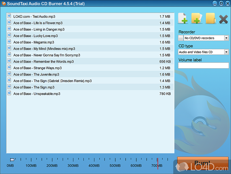 Convert DRM protected music files - Screenshot of Sound Taxi