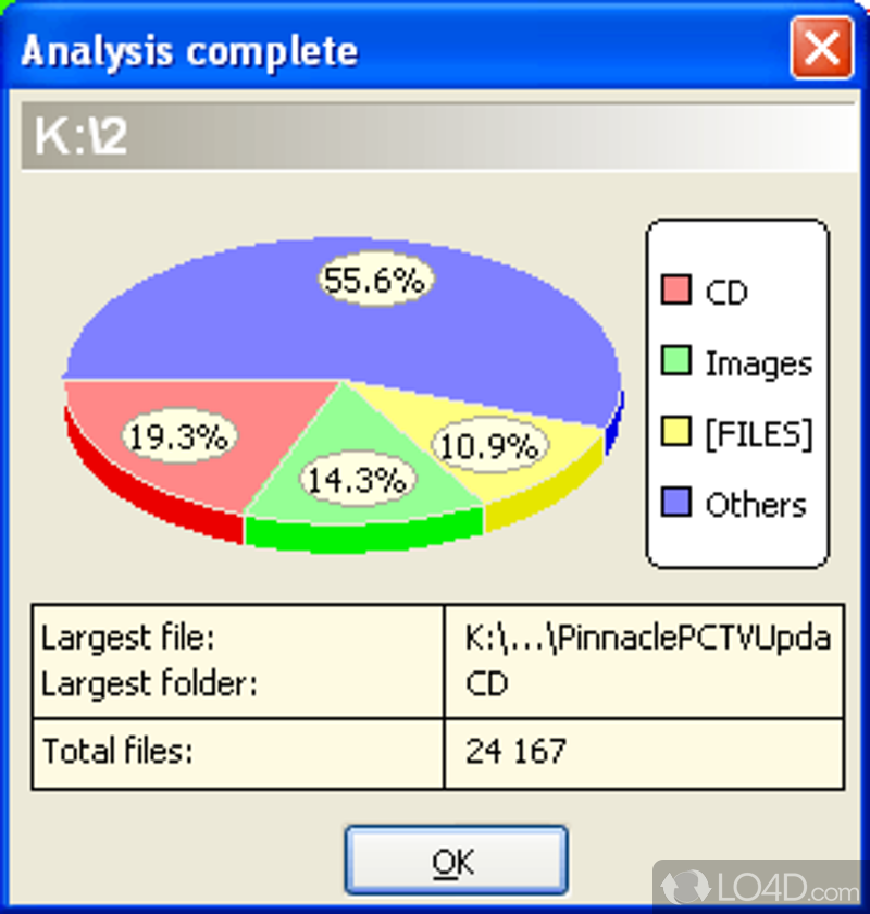 Scan and analyze files - Screenshot of Space Searcher