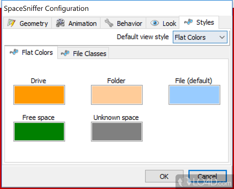 Treemap visualization layout - Screenshot of SpaceSniffer