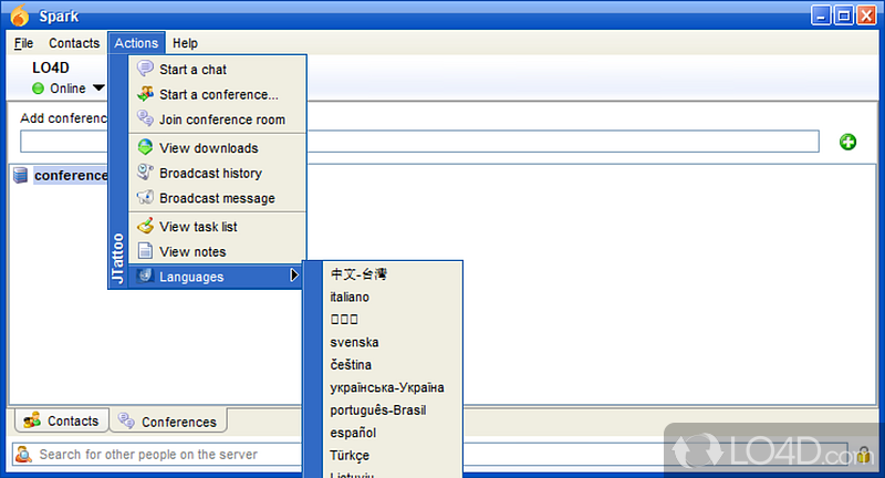Secure Java messenger for businesses - Screenshot of Spark
