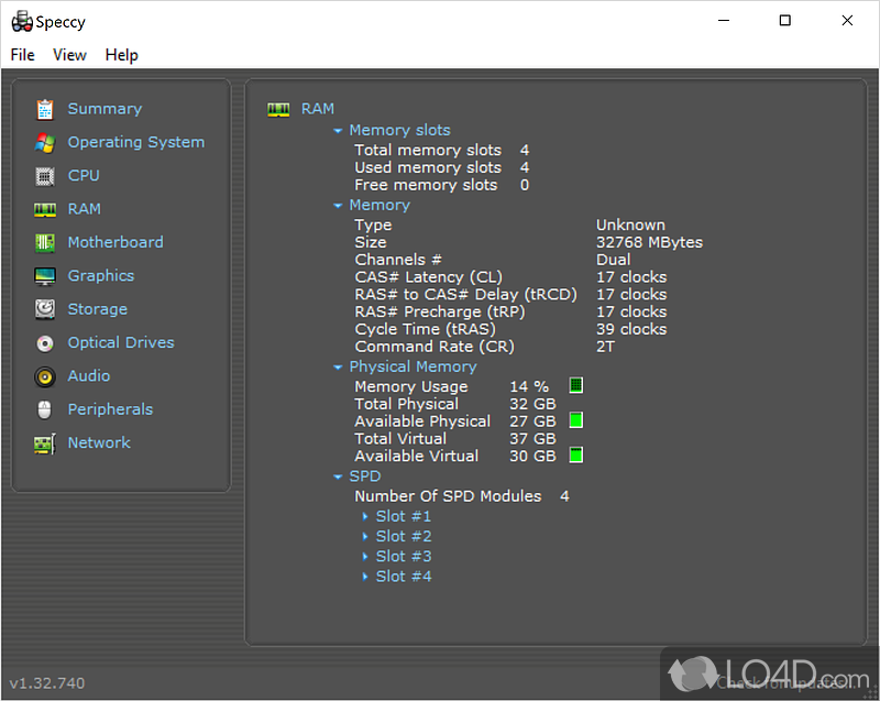 Speccy: Scans Microsoft - Screenshot of Speccy