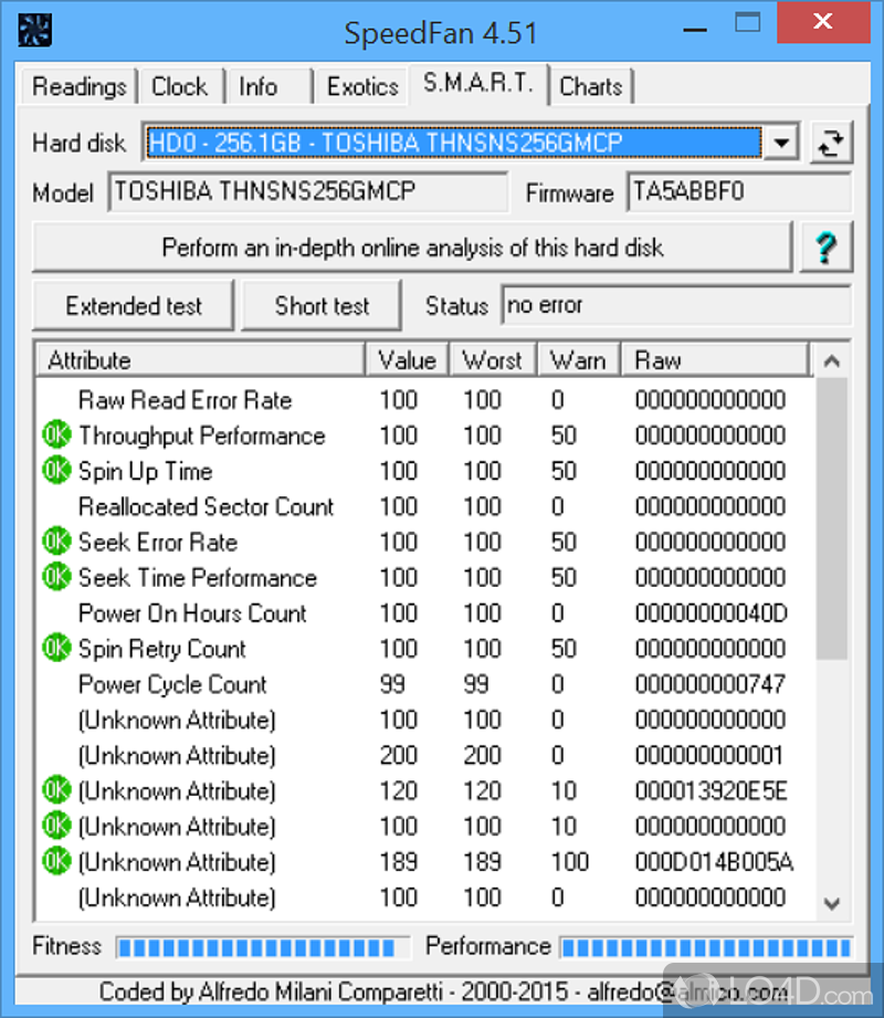 System tray indicator and clock tweaks - Screenshot of SpeedFan