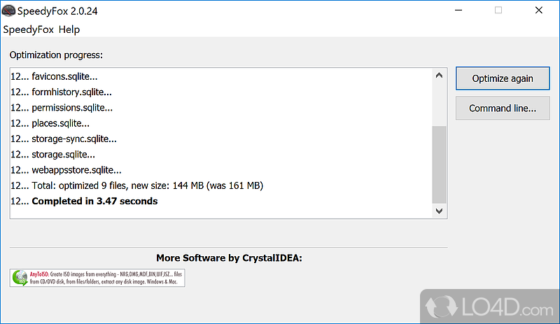 Portable browser optimizer - Screenshot of SpeedyFox