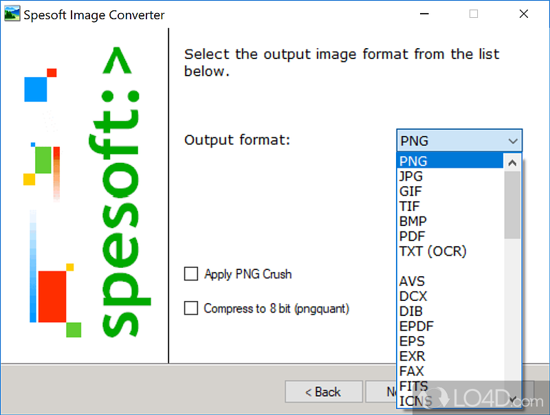 Convert dozens of images to more than 70 formats - Screenshot of Spesoft Image Converter