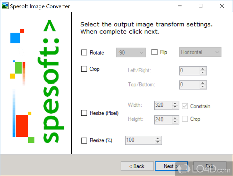 Convert between many different traditional image formats - Screenshot of Spesoft Image Converter