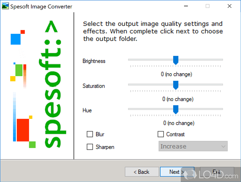 Spesoft Image Converter: User interface - Screenshot of Spesoft Image Converter
