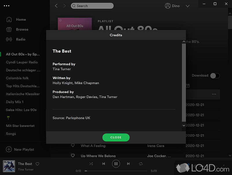 Listen music, find and play songs from internet - Screenshot of Spotify