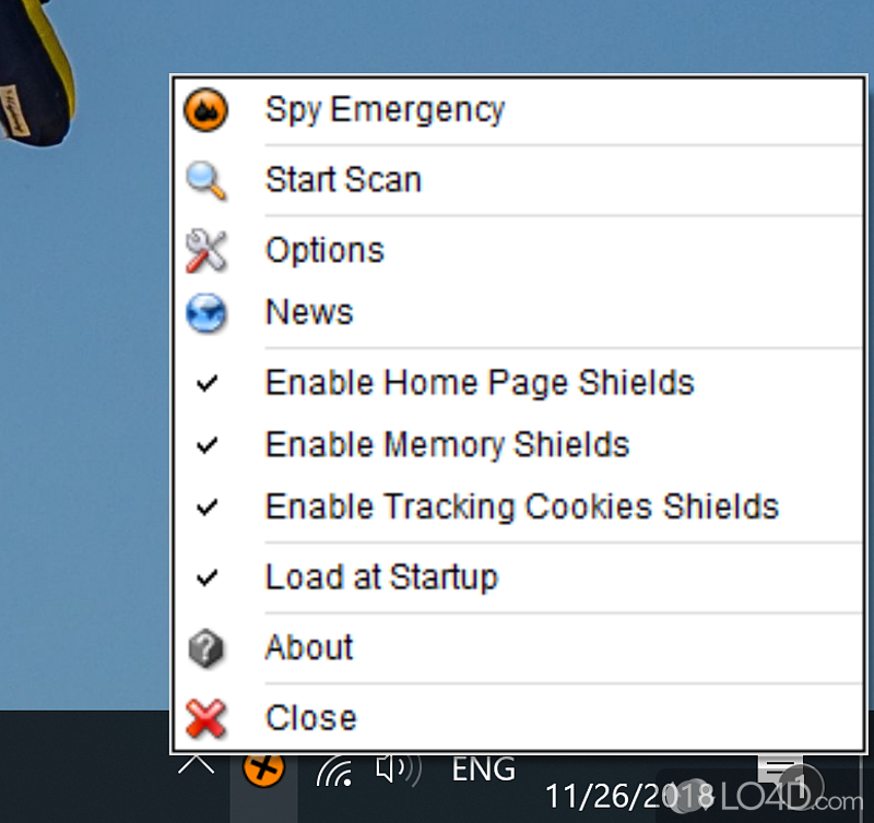 Protection against computer viruses - Screenshot of Spy Emergency