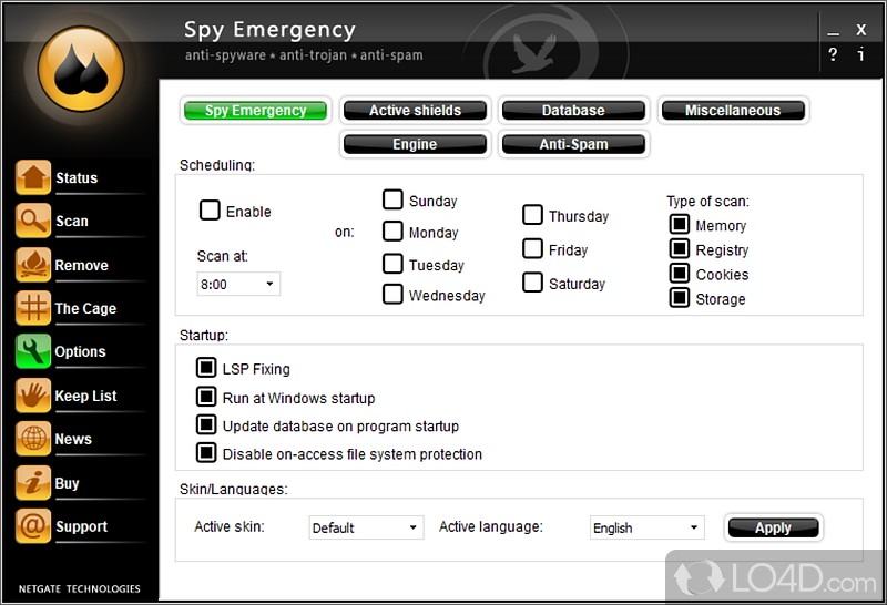 Spy Emergency: User interface - Screenshot of Spy Emergency