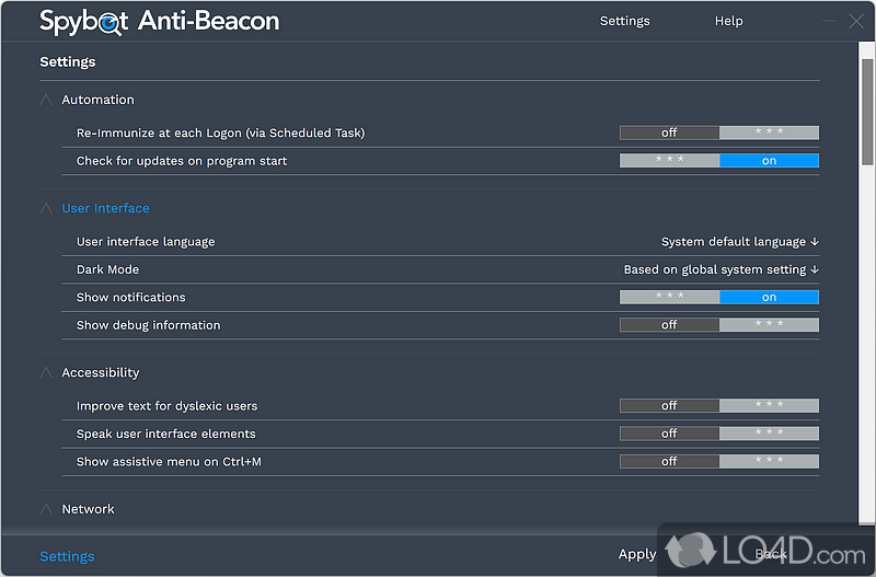 A long way to go to ensure complete privacy protection - Screenshot of Spybot Anti-Beacon