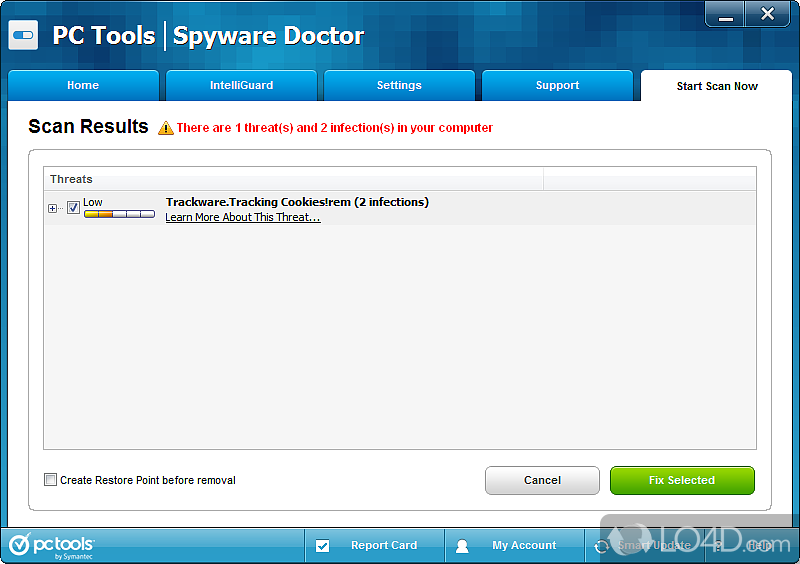 Advanced spyware removal tool that detects and cleans thousands of threats - Screenshot of Spyware Doctor
