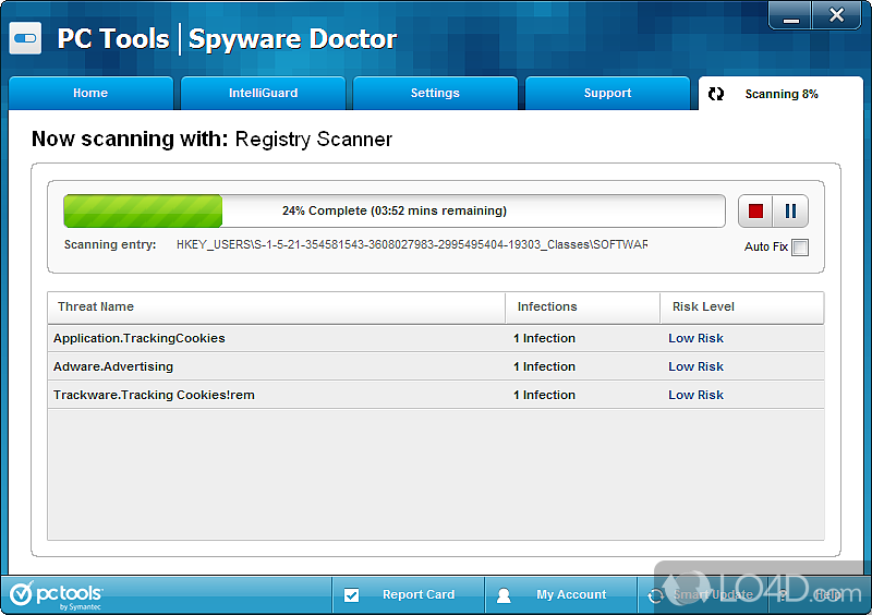 Spyware Doctor: User interface - Screenshot of Spyware Doctor