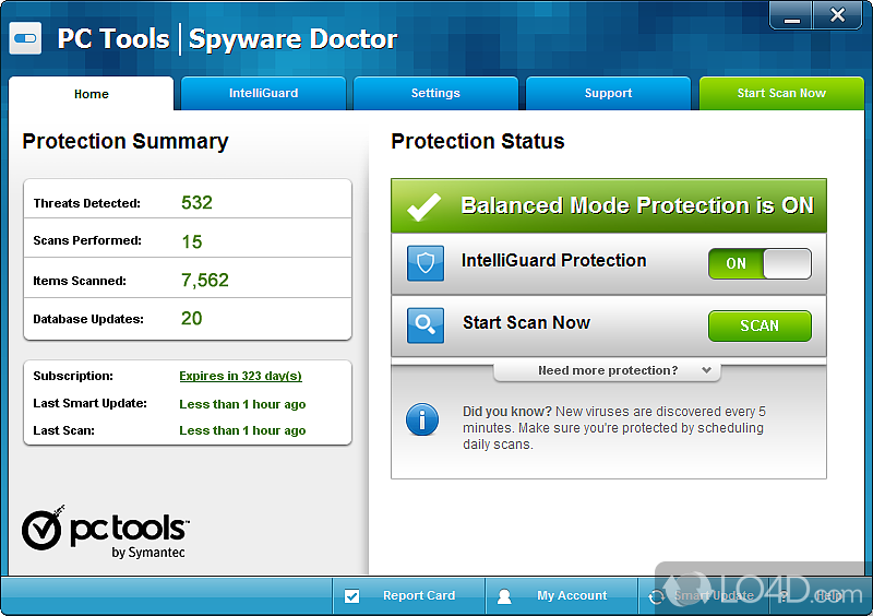 Advanced spyware, adware and malware remover - Screenshot of Spyware Doctor