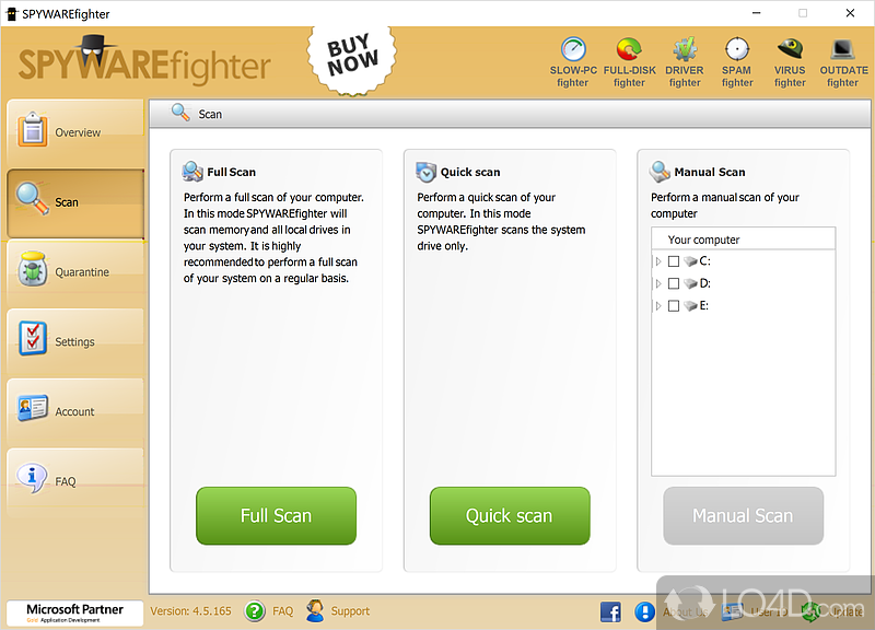 Multi purpose spyware removal tool - Screenshot of SPYWAREfighter