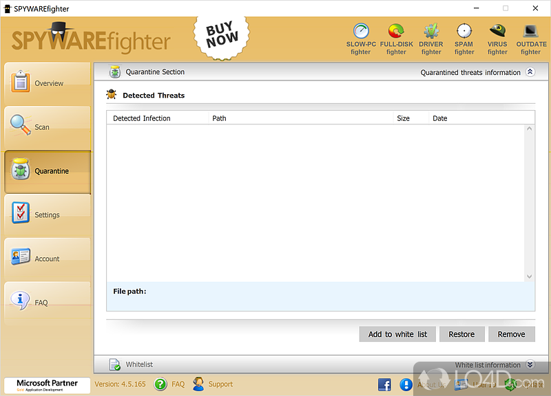 Protect your PC against Spyware - Screenshot of SPYWAREfighter