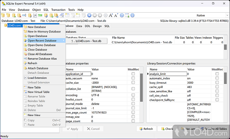 Build complex SQL queries with ease - Screenshot of SQLite Expert Personal