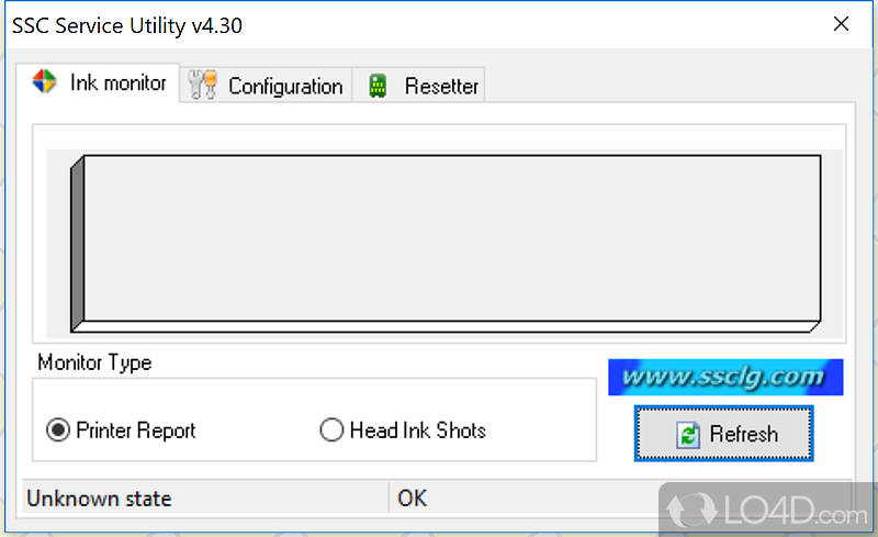 Allowing a smart cartridge replacement - Screenshot of SSC Service Utility