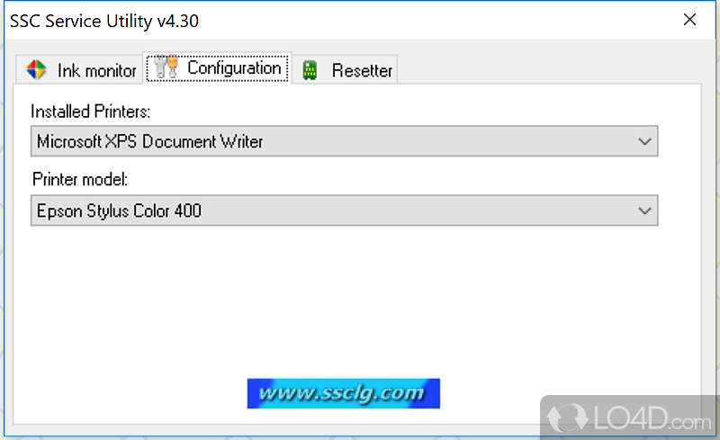 Manage one or more Epson printers in an environment while handling cartridge replacement and cleaning - Screenshot of SSC Service Utility