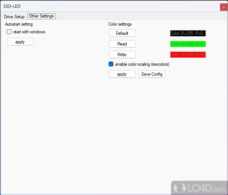 The associated graph is cool and informative as well - Screenshot of SSD-LED