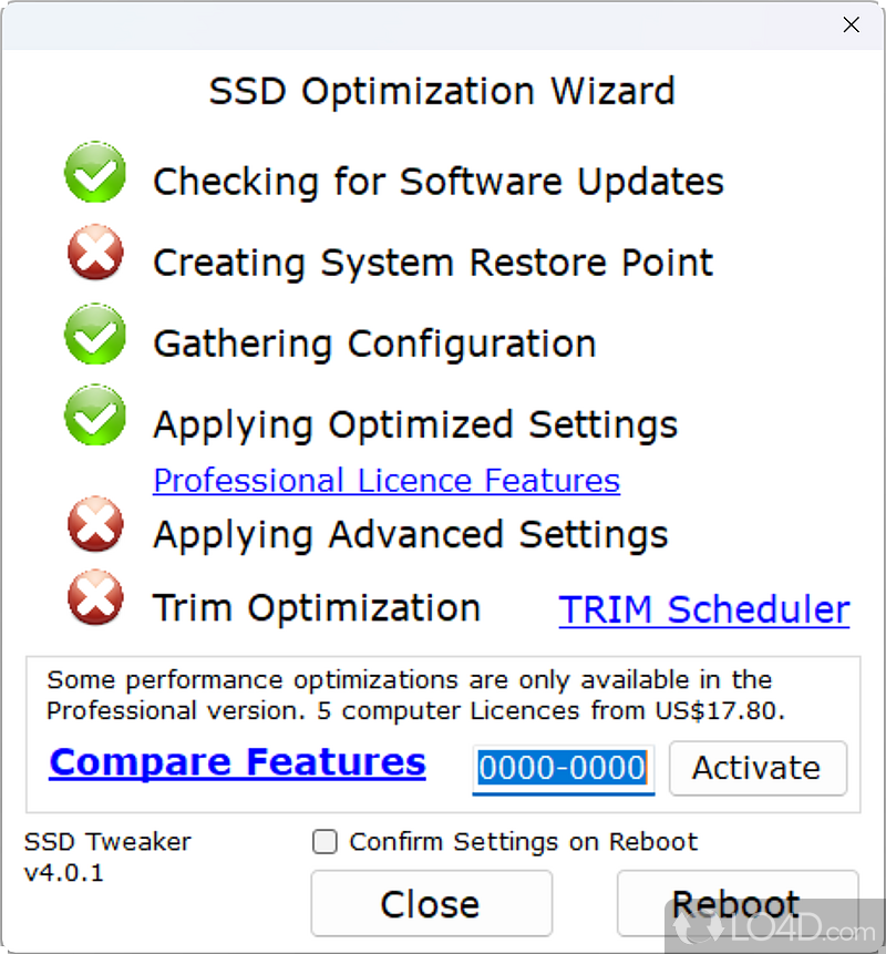 SSD Tweaker screenshot