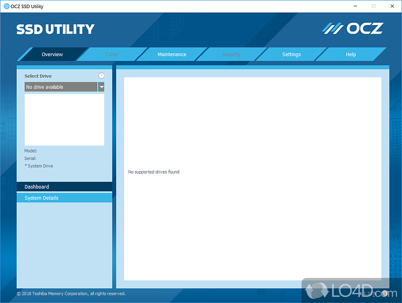 A handy app for anyone using an OCZ SSD - Screenshot of SSD Utility